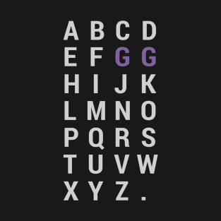 GG Alphabet Good Game T-Shirt