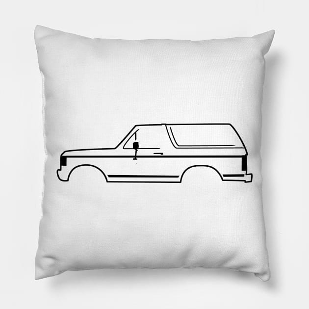 1987-1991 Ford Bronco Pillow by The OBS Apparel