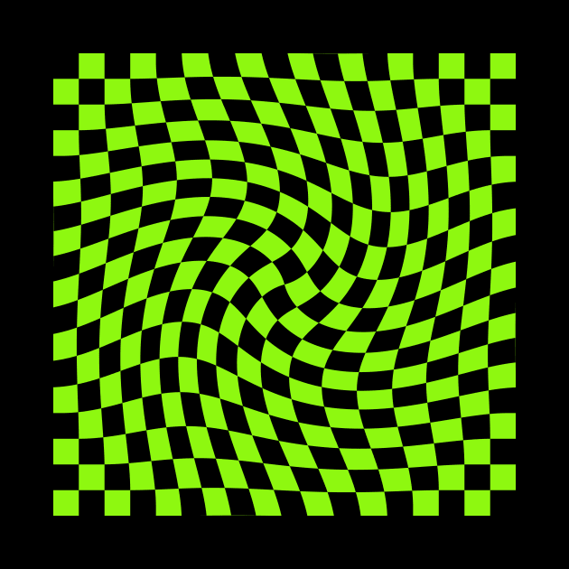 Twisted Checkerboard - Black and Green by Ayoub14