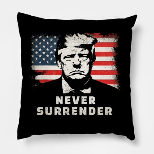 Trump Never Surrender Pillow