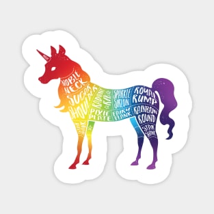 Rainbow Unicorn - Fantasy Butcher - Cuts of Meat Magnet