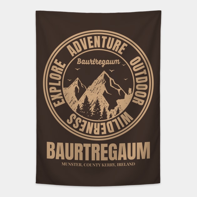 Mountain Hiking In Baurtregaum Ireland, Hiker Trails Tapestry by Eire