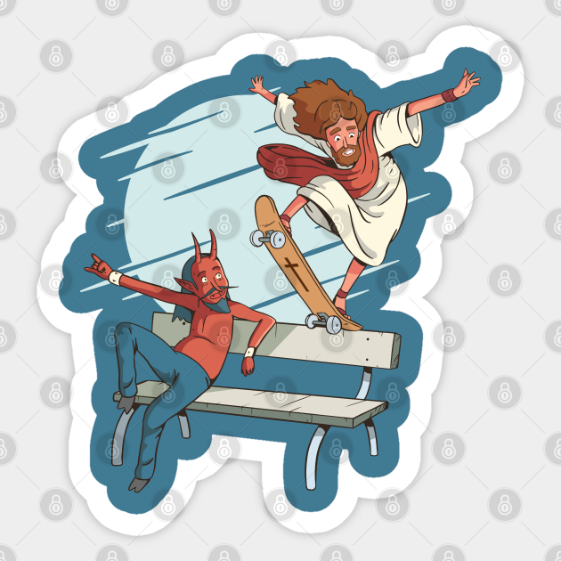 JESUS SKATEBOARDING Sticker DESIGN - Jesus Christ - Sticker