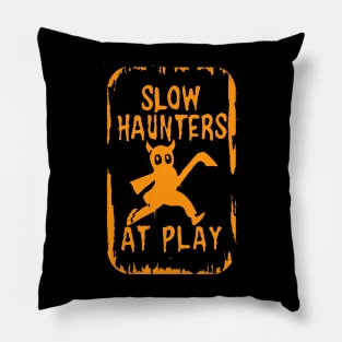 Slow Haunters At Play version 3 Pillow