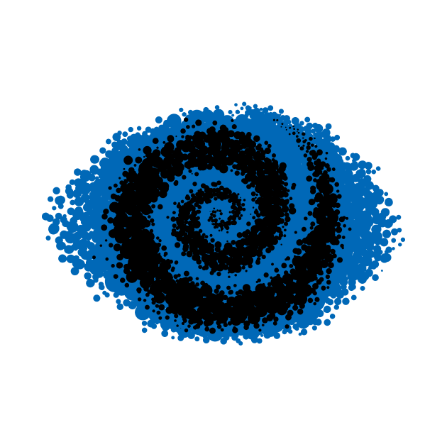 Krackle Swirl - Dark Blue by GreggSchigiel