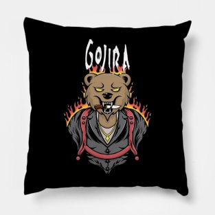 Bear gojira vintage Pillow