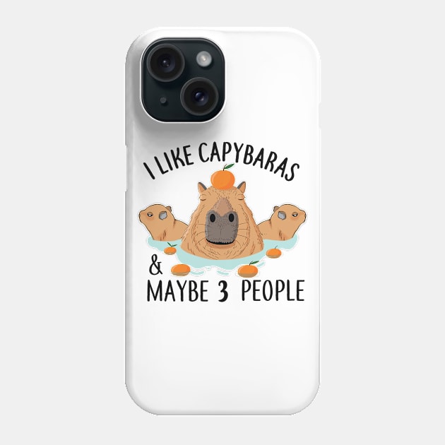 I like Capybaras and maybe 3 people Funny Baby Capybara Phone Case by alltheprints