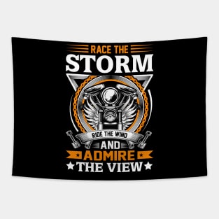 Race the storm Tapestry