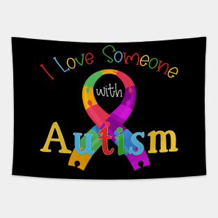 I Love Someone With Autism Tapestry