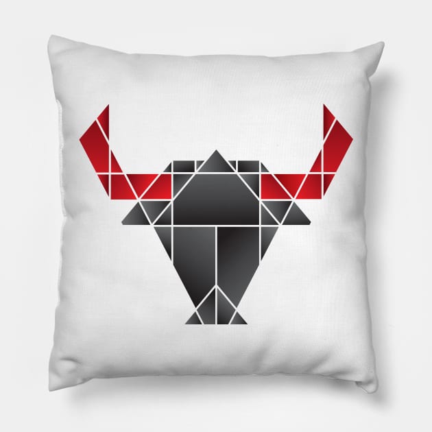 black bull Pillow by hd