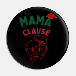 Mama Clause, Santa Cute Christmas Design Pin