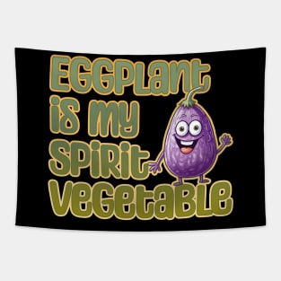 Eggplant is My Spirit Vegetable Tapestry