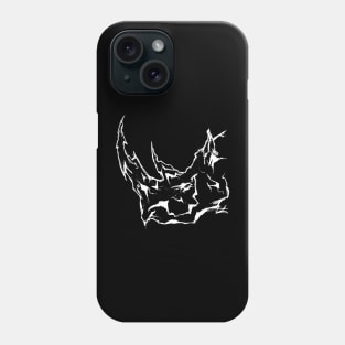 Rhino Tribal Graffiti White Phone Case