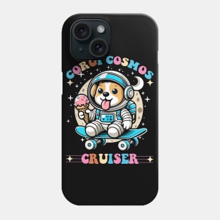 Corgi Skateboarding - Cosmic Corgi Skater Phone Case