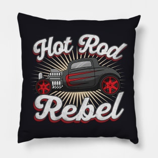 Hot Rod Rebel retro Car Pillow