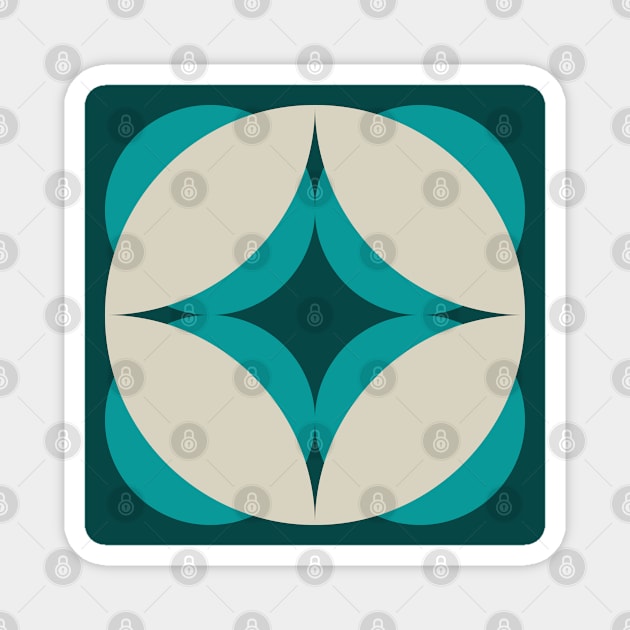 Modern Geometric Pasifika Design Magnet by FrancesPoff