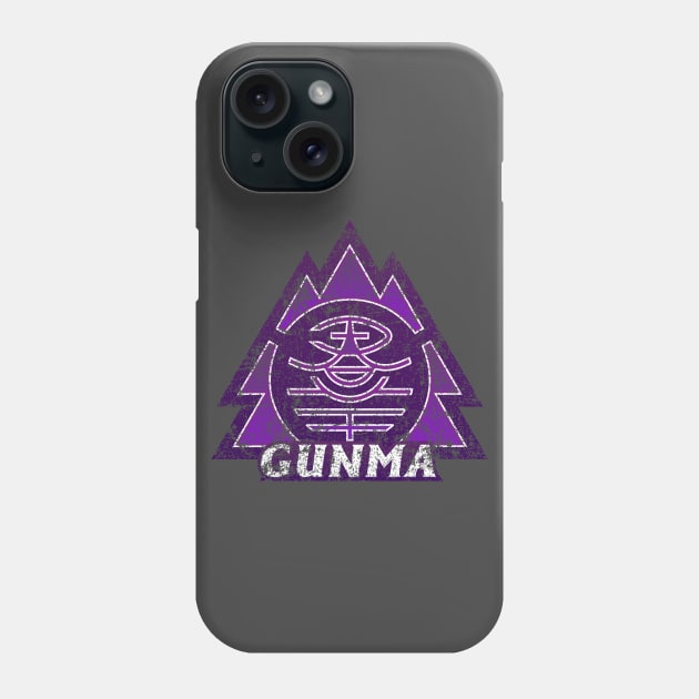 Gunma Prefecture Japanese Symbol Distressed Phone Case by PsychicCat