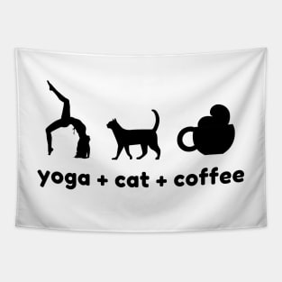 Yoga Cat Coffee Tapestry