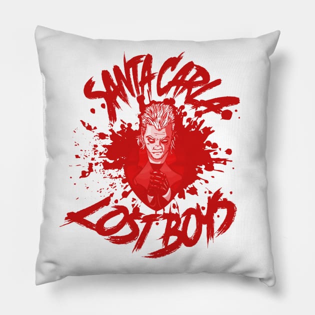 Santa Carla Lost Boys (blood red variant) Pillow by GodsBurden