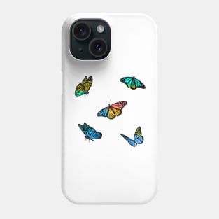 Colourblock Butterflies Sticker Pack Phone Case