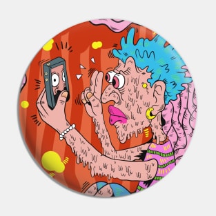 Dope melting man posing oh yea to the iphone illustration Pin