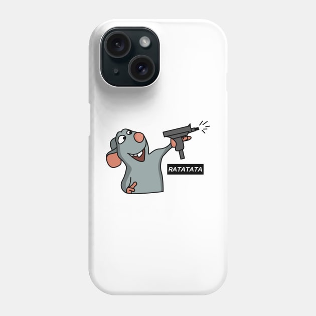 Ratatouille,  rat ratatata gun! Phone Case by Anime Meme's