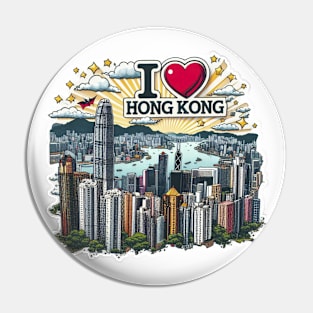 I Love Hong Kong Pin