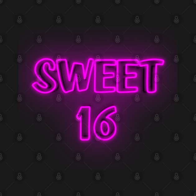 Sweet 16 Neon Pink by Radiant Daydreams