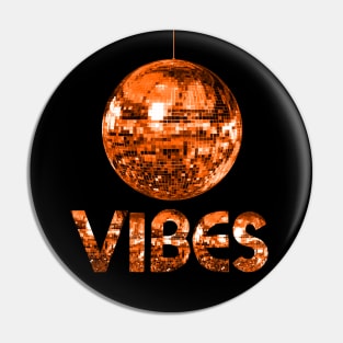 70s Orange Disco Ball Vibes Pin