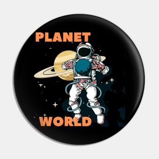 Planet World Pin