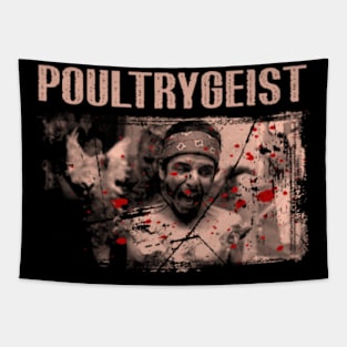 Cult Classic Feast Poultrygeist Graphic Shirt For Horror Comedy Lovers Tapestry