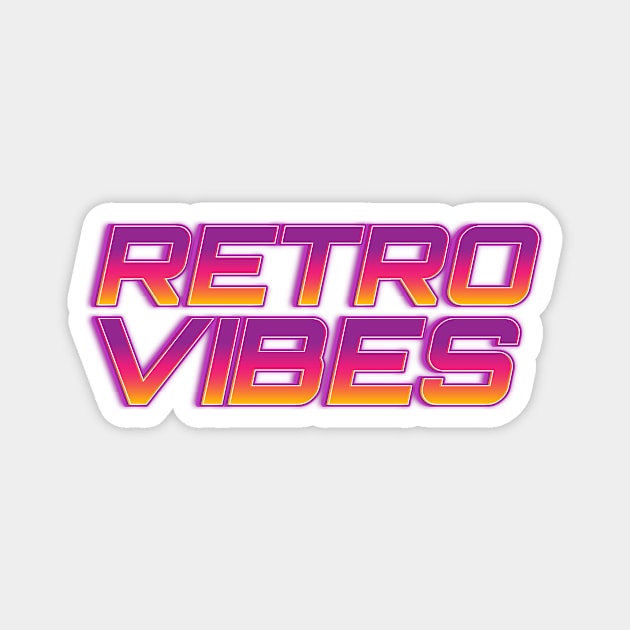 Retro Vibes vintage 80s Style Magnet by Foxxy Merch