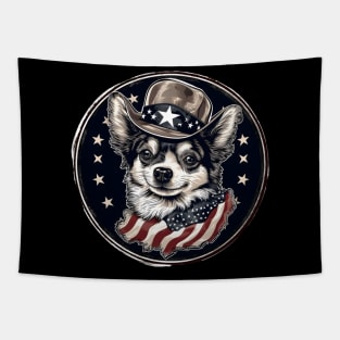 Patriotic Spitz Tapestry