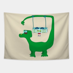 Industrial Dinosaur Machines Tapestry