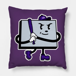 Colorado 'Mile High Baseball State' Fan T-Shirt: Elevate Your Game with a State Mascot Design! Pillow