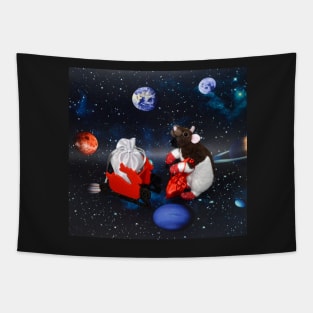 Christmas Rat Sleigh Tapestry