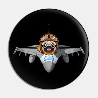 Pug Fighter Squadron: Taking the Skies by Paw Pin