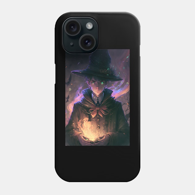 New anime wizard hero casting fire Phone Case by Bubblebug