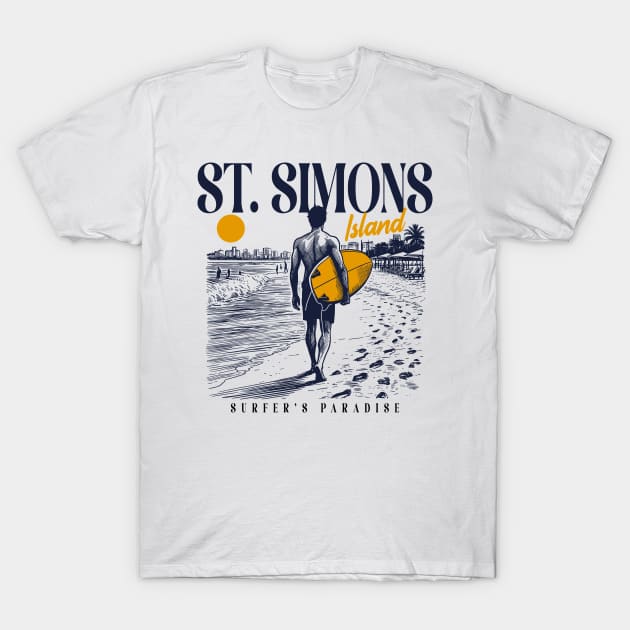 Vintage Surfing St. Simons Island, Georgia // Retro Surfer Sketch // Surfer's Paradise
