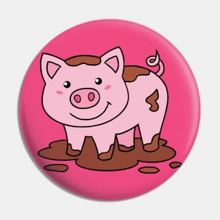 Pink Pig Happy Piglet Pin