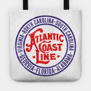 Atlantic Coastline Railroad --- Vintage Style Faded Design Tote