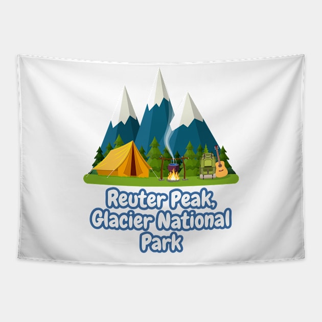 Reuter Peak, Glacier National Park Tapestry by Canada Cities