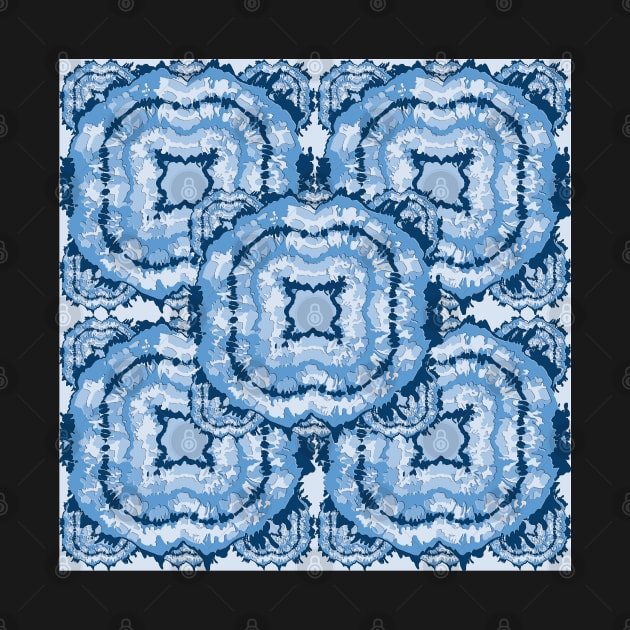 Shibori Embossed Tie Dye Mandala by justrachna