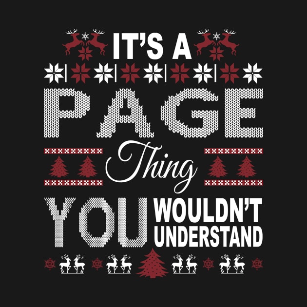 It's PAGE Thing You Wouldn't Understand Xmas Family Name by Salimkaxdew