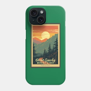 Great Smoky Mountains national park vintage travel poster Phone Case