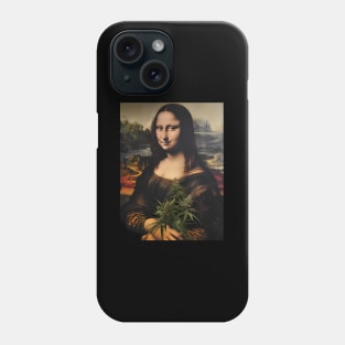 ny Mona Liza Cannabis Weed Marihuana Leaves Phone Case