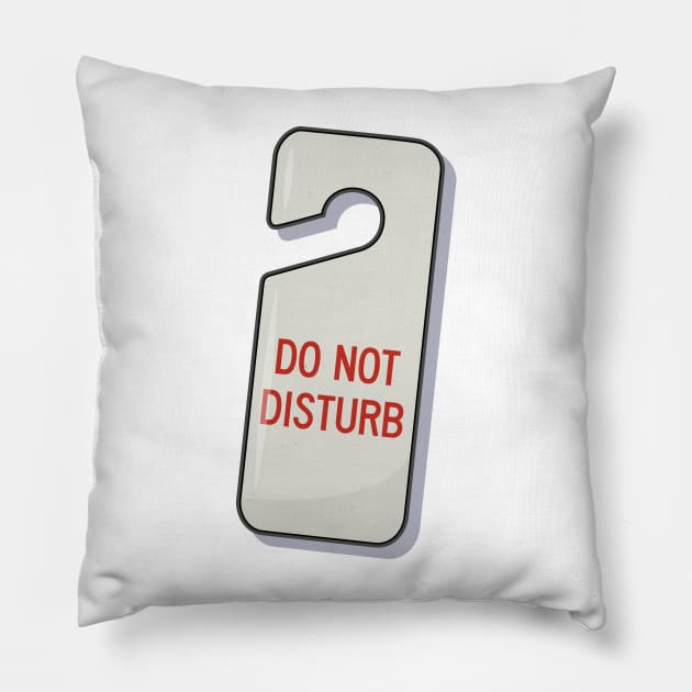 Do Not Disturb sign Pillow by Phil Tessier