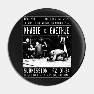 Khabib vs Gaethje UFC 254 Pin