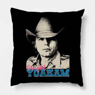 Dwight Yoakam / 80s Styled Retro Design Pillow