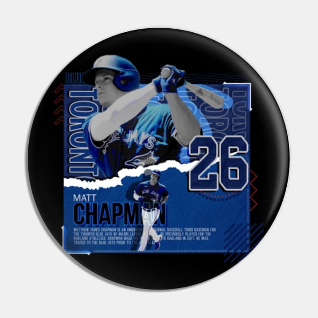 Matt Chapman Baseball Paper Poster Blue Jays 2 - Matt Chapman - Long Sleeve  T-Shirt